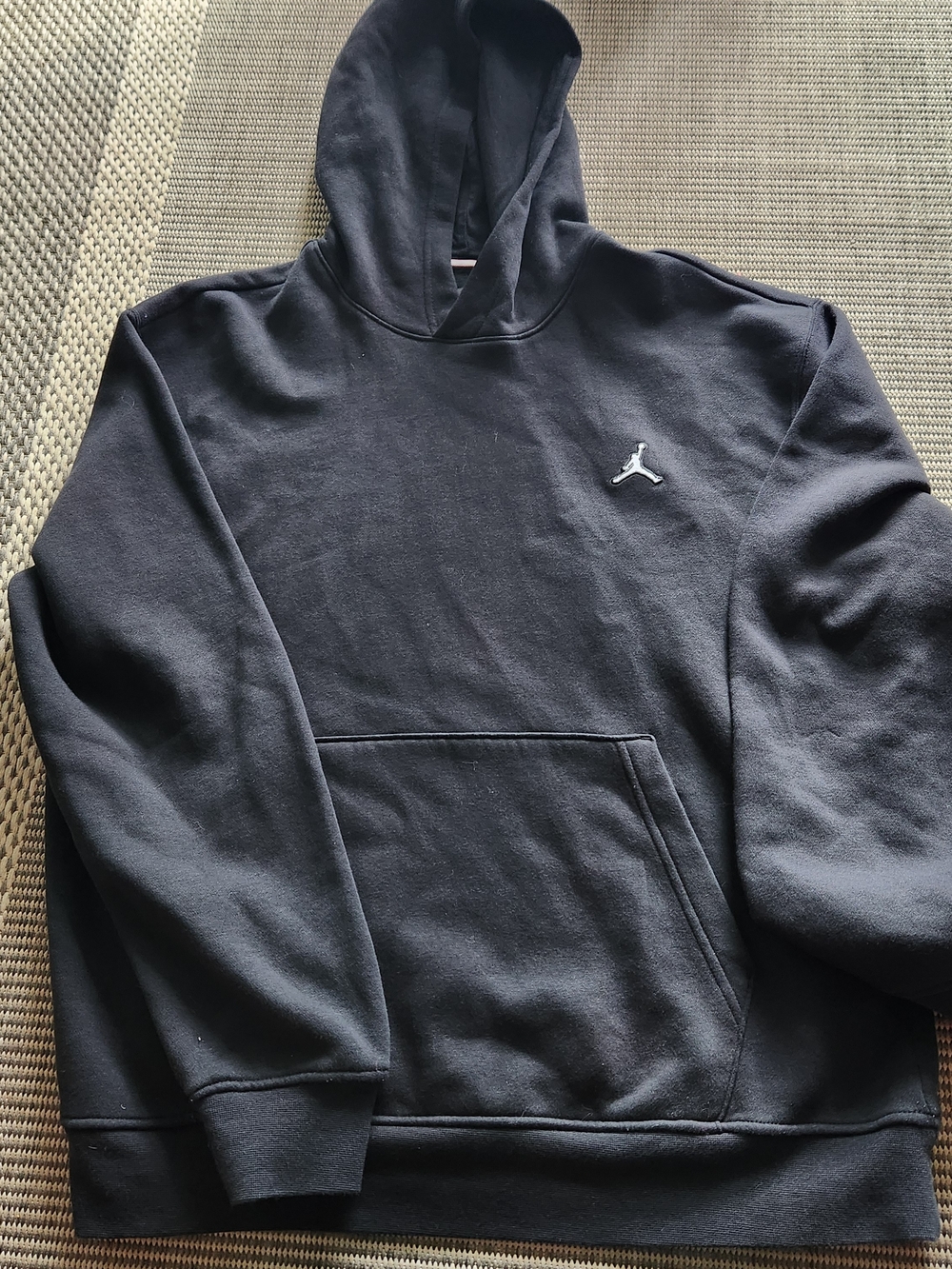 Jordan Jumpman Fleece Hoodie Mens Medium Black Pullover Sweatshirt Pocket Graphi
